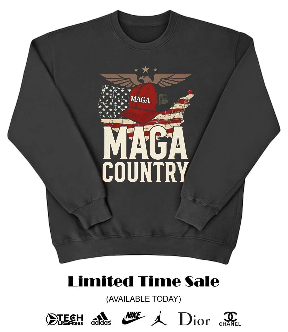 MAGA Country Patriotic American Map USA Flag shirt