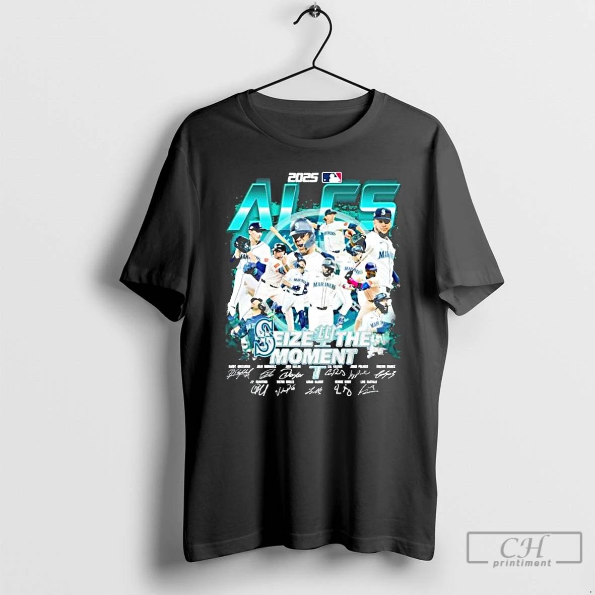 Classic Seattle Mariners 2025 Alcs Seize The Moment Signatures T Shirts