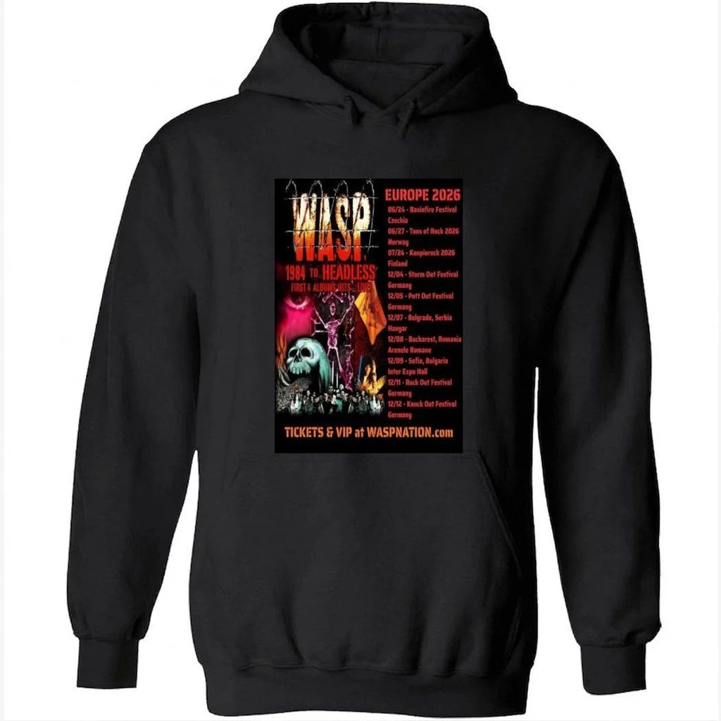 WASP Band Europe 2026 Tour Poster Shirt