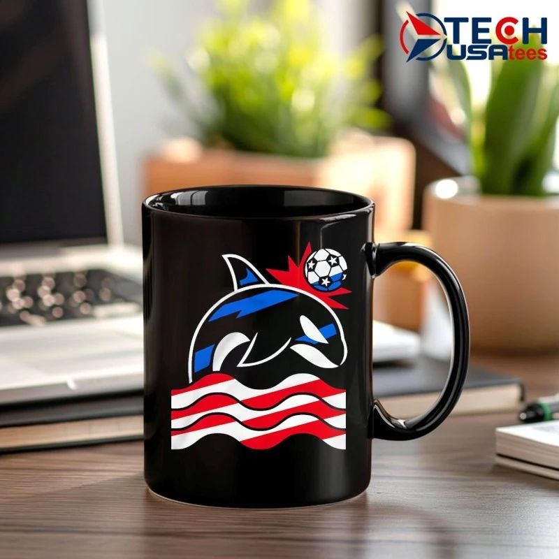 Wild Whale Soccer stars and stripes shirt