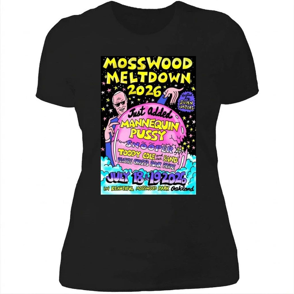Mosswood Meltdown July 18-19 2026 in Mosswood Park, Oakland, CA Concert Poster Shirt