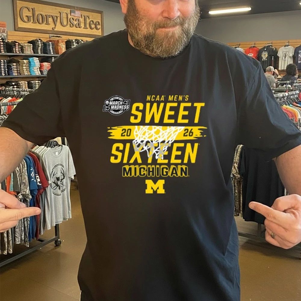 Michigan Wolverines 2026 NCAA Men’s Basketball Sweet 16 Shirt