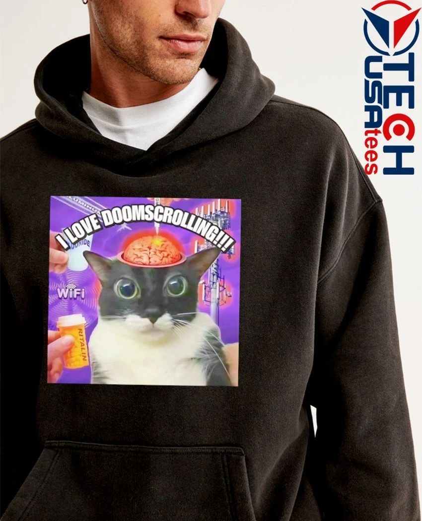 I love doomscrolling cat meme shirt