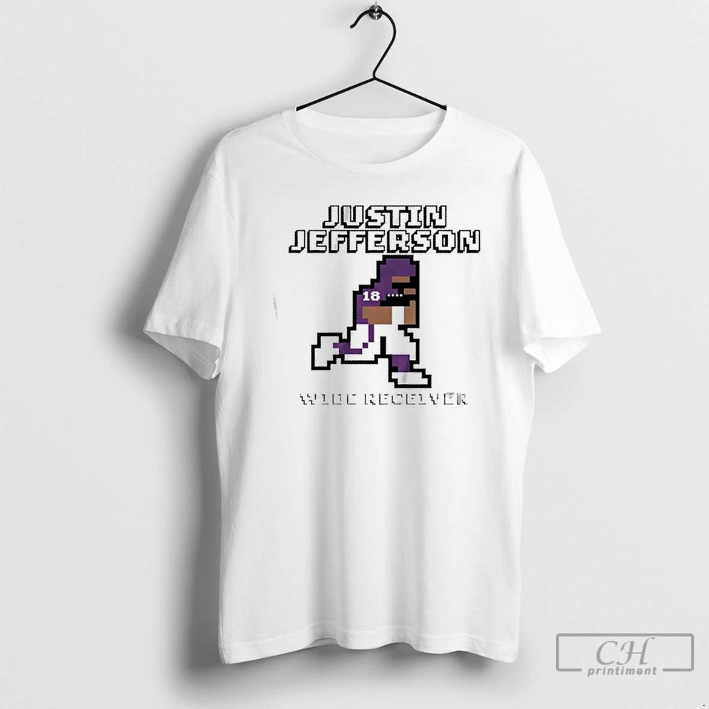 Classic Minnesota Vikings Justin Jefferson Wide Receiver Retro Baller T Shirts