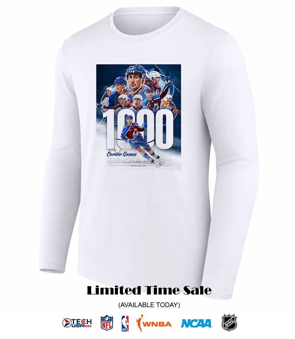 Colorado Avalanche Brock Nelson 1000 Career Games poster shirt