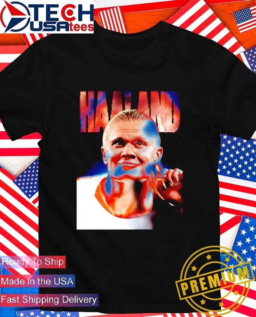 Erling Haaland Manchester City World Cup portrait shirt