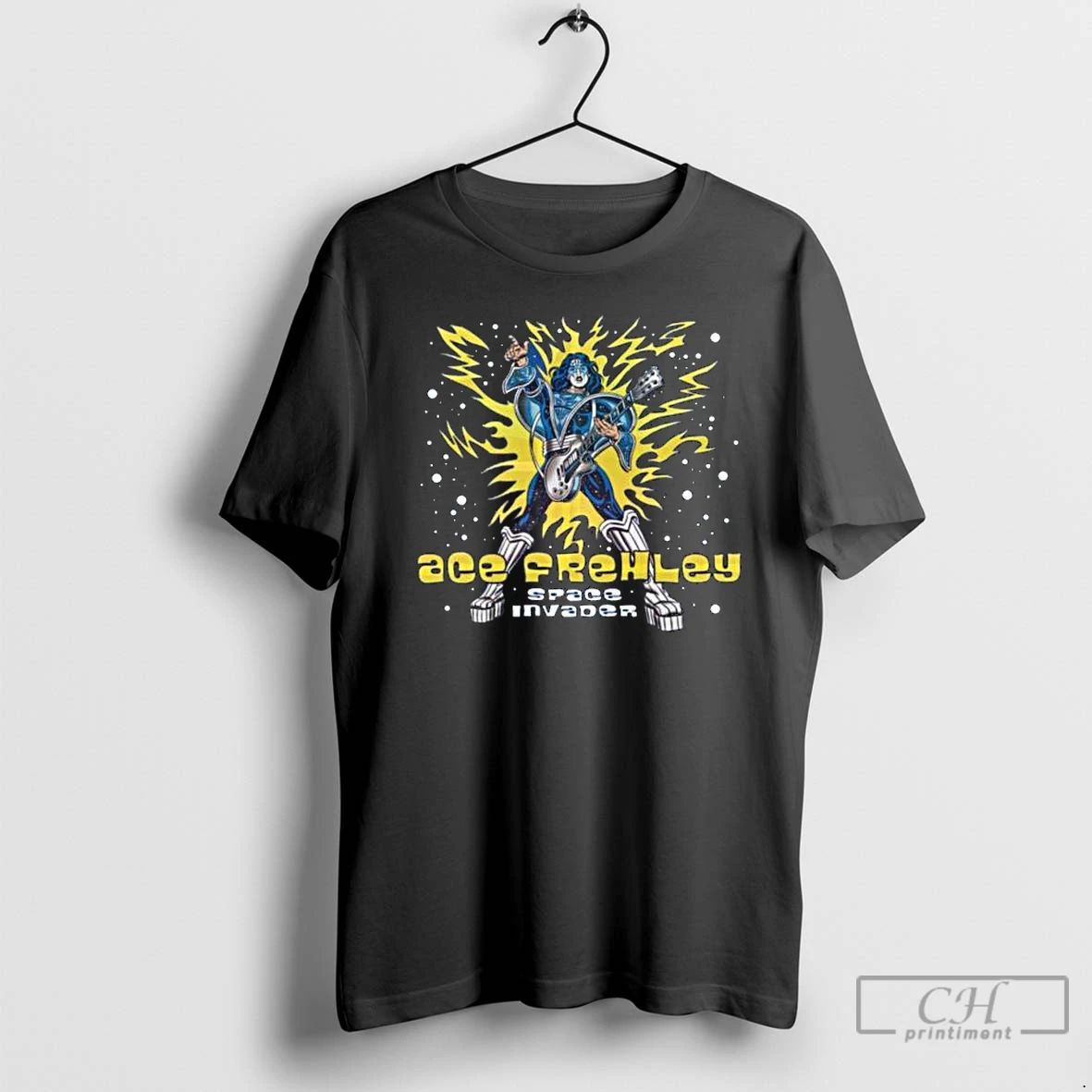 Classic Ace Frehley Space Invader Comic Book Art Long Sleve T Shirts