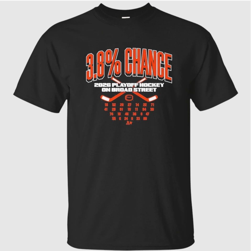 Philadelphia Hockey 3.8% Chance 2026 Playoff Hockey On Broad Street Shirt