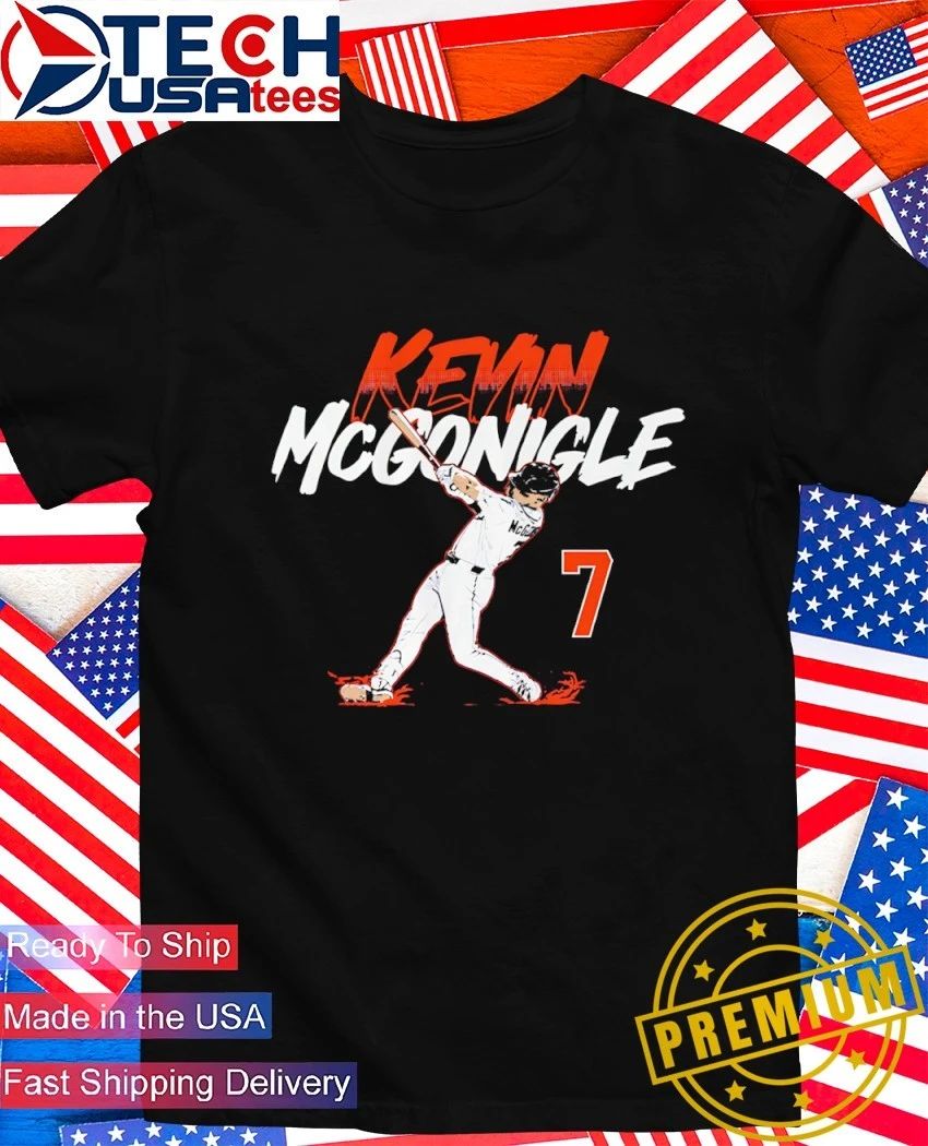 Kevin McGonigle #7 Detroit Tigers Baseball MLB slugger swing shirt