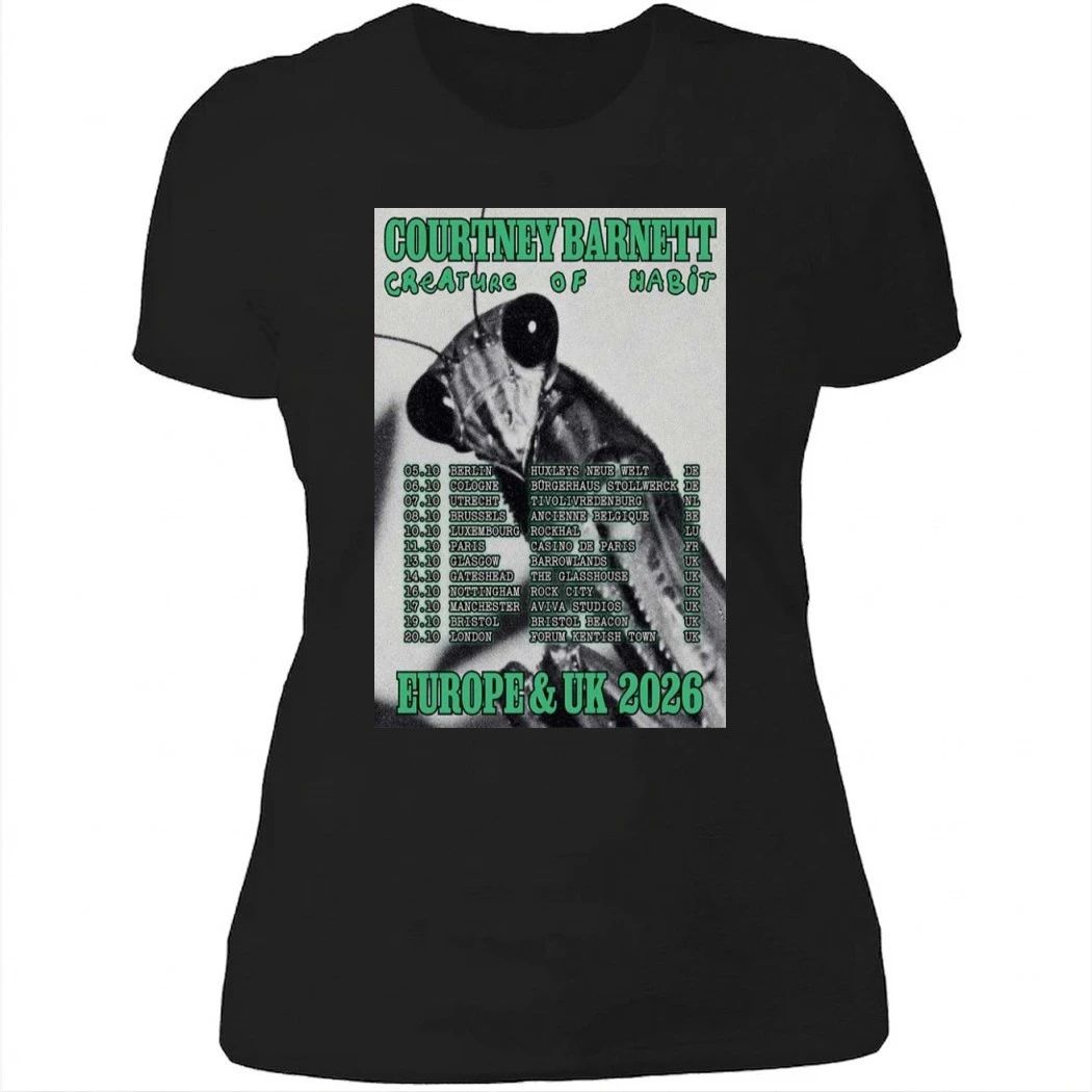 Courtney Barnett Europe UK Tour 2026 Poster Shirt