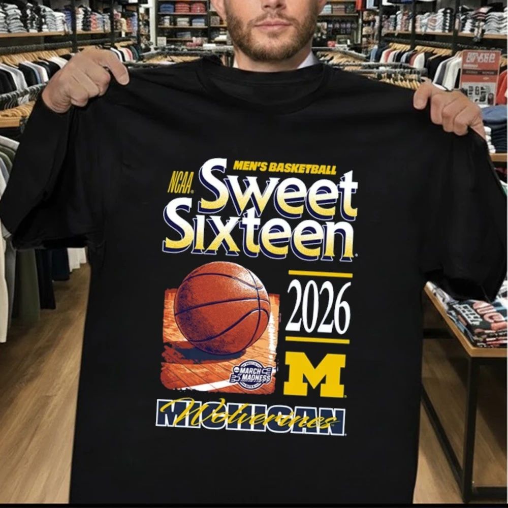 Michigan Wolverines 2026 NCAA March Madness Sweet 16 Bound Men’s Basketball Shirt