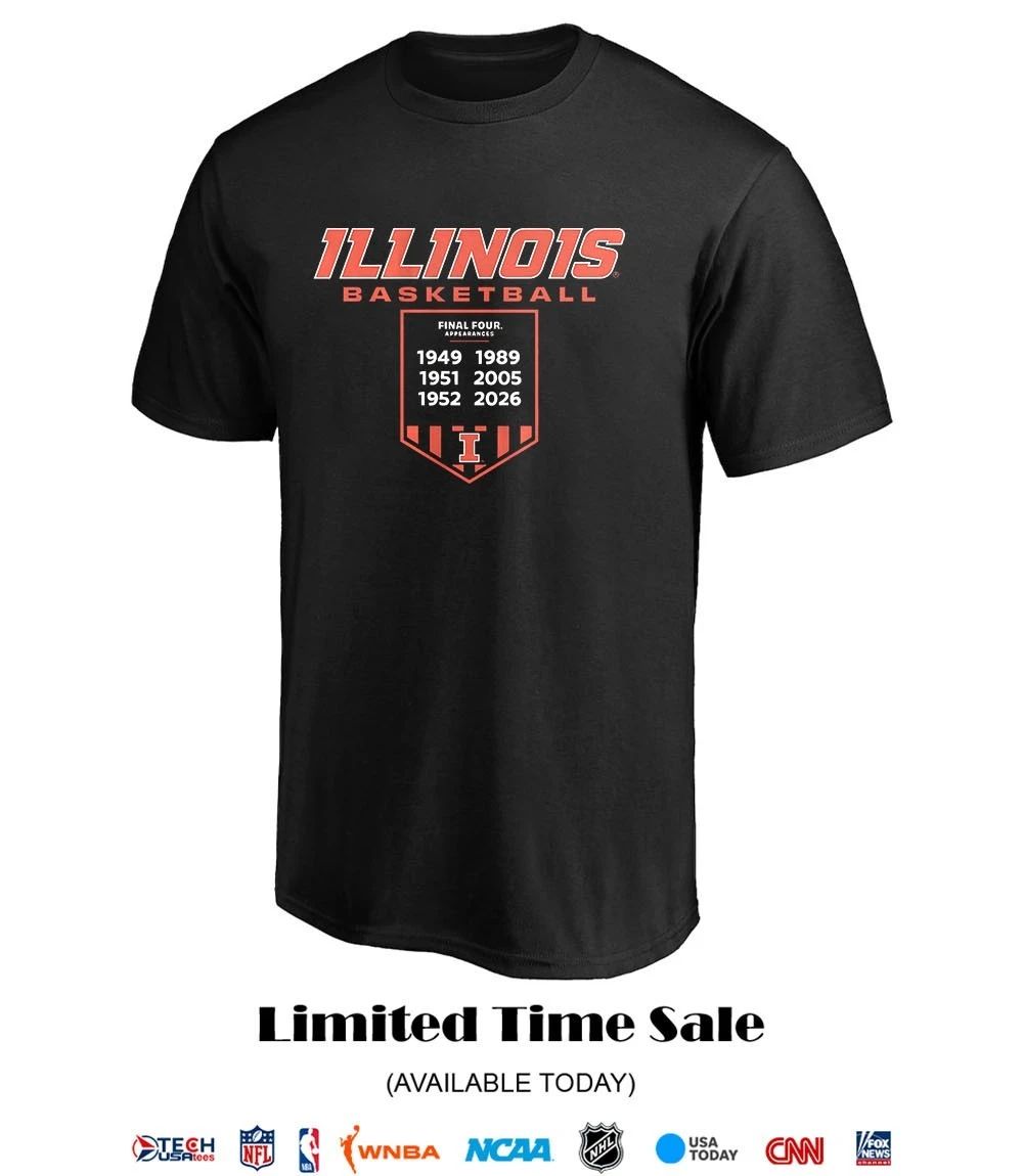 Illinois Fighting Illini Basketball 2026 Final Four 6 times Banner shirt