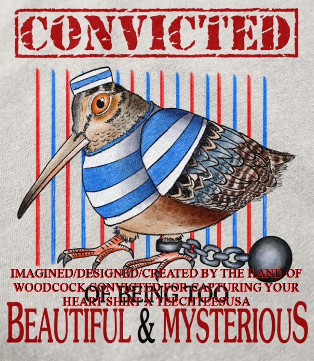 Woodcock convicted of being too beautiful and mysterious shirt