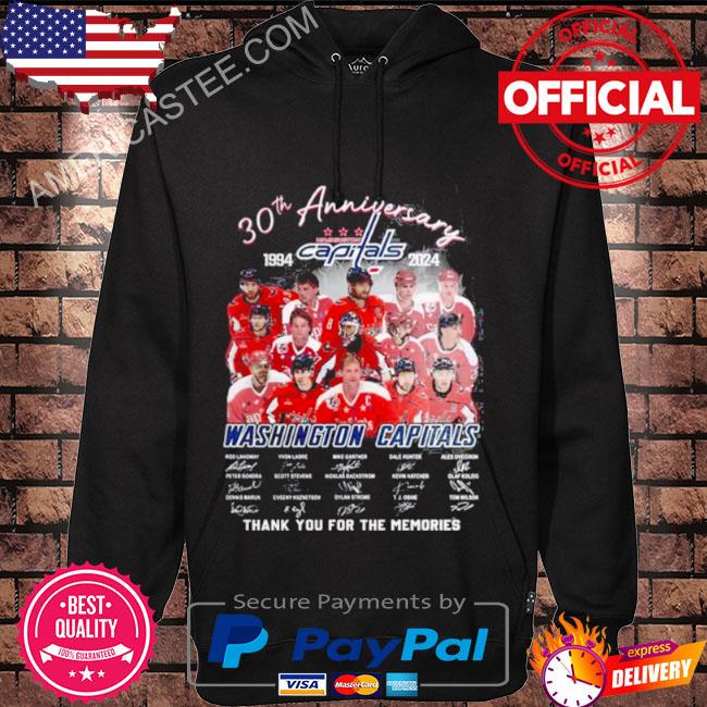 Washington Capitals 30th anniversary 1994 2023 thank you for the memories signatures shirt
