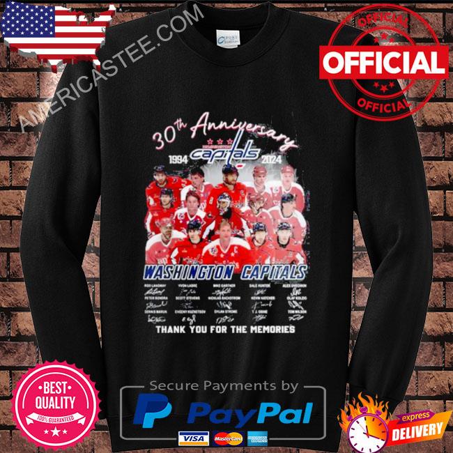 Washington Capitals 30th anniversary 1994 2023 thank you for the memories signatures shirt