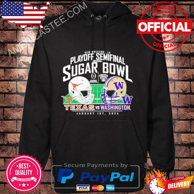 Washington Huskies vs. Texas Longhorns Blue 84 College Football Playoff 2024 Sugar Bowl Matchup T-Shirt