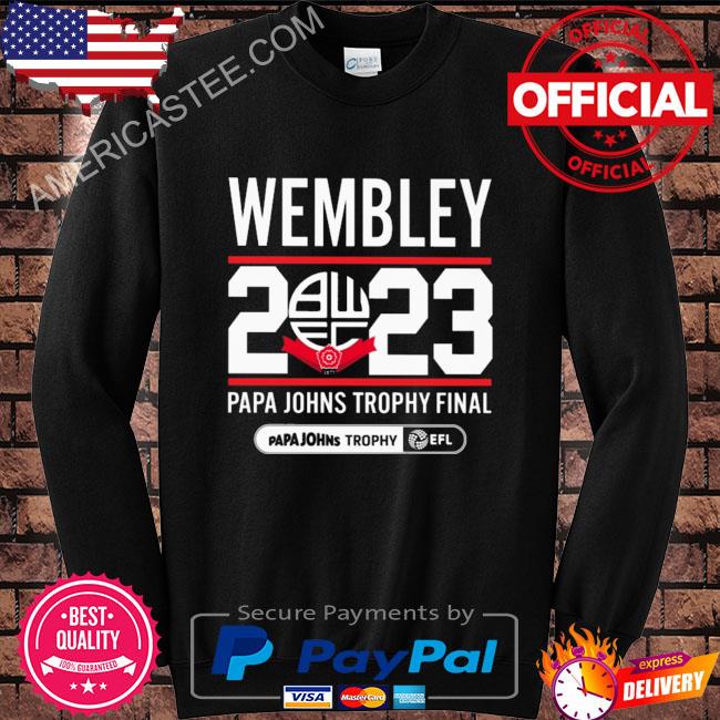 Wembley 2023 papa johns trophy final shirt